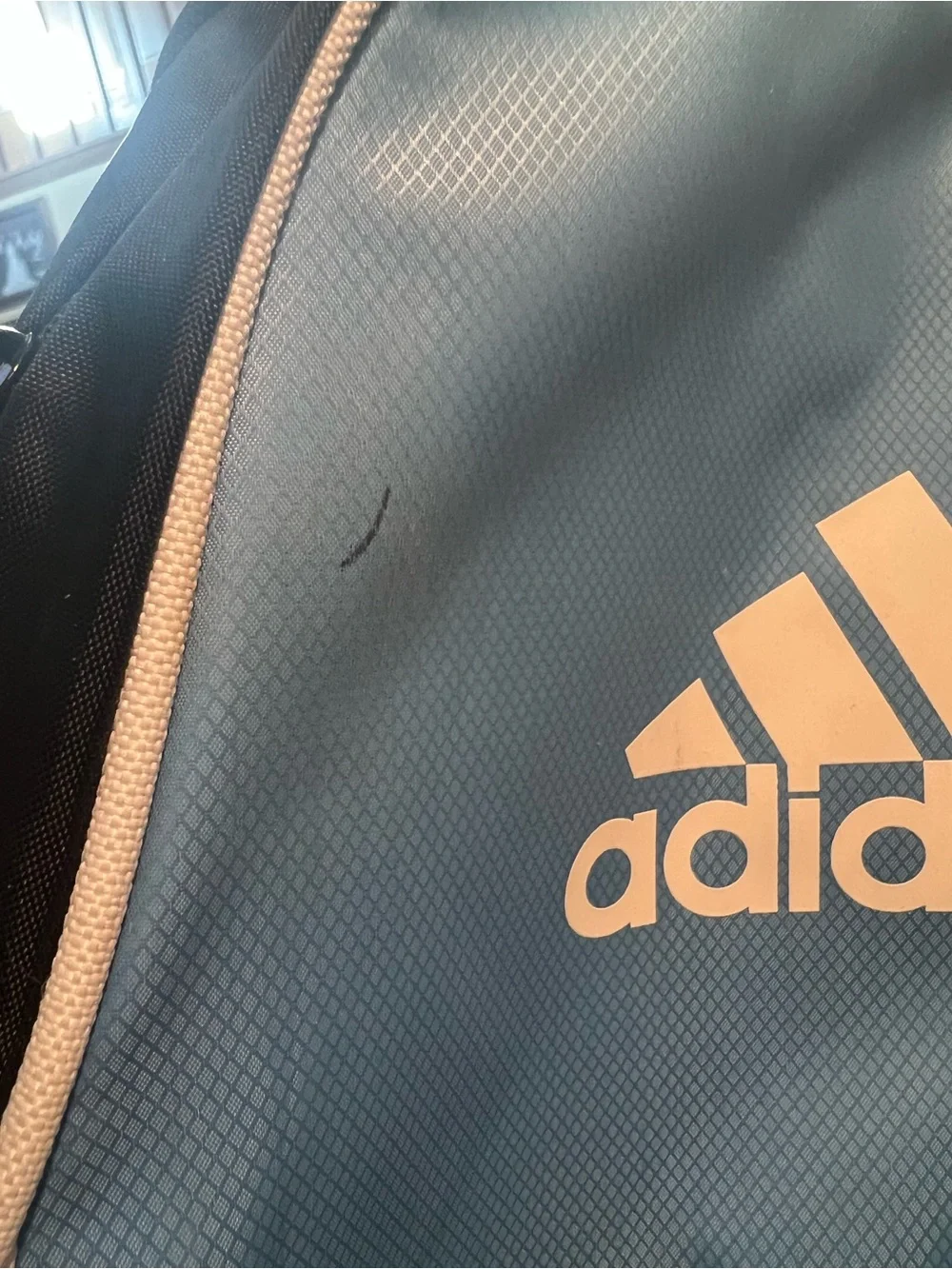 Rare adidas Baby Blue and Black Slingback Spring Load Backpack with Mesh Front. - Picture 15 of 16